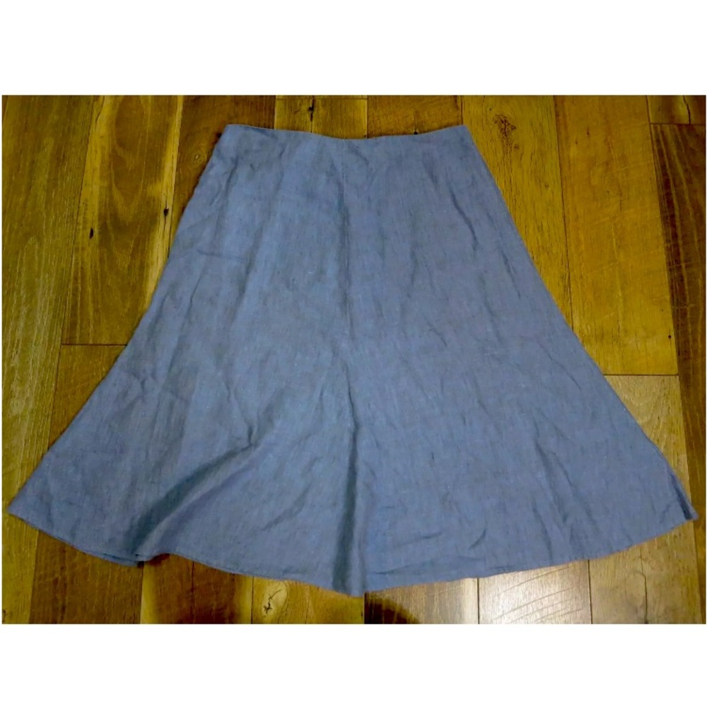 J.Jill 100% linen skirt size 12 light blue
